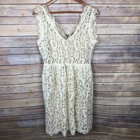 Greylin | Melusine Lace Fit & Flare Dress Size L - Picture 2 of 8